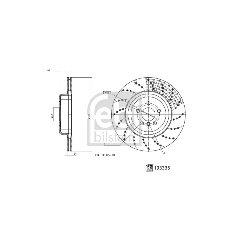Disque de frein arrière droit FEBI BILSTEIN 193335