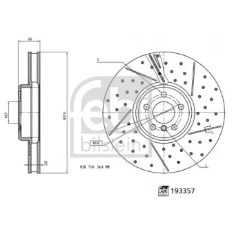 Disque de frein avant droit FEBI BILSTEIN