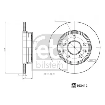 Boulon / Vis, étrier de frein FEBI BILSTEIN 193412