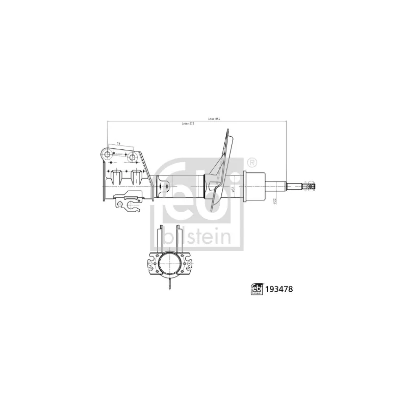 Jeu de 2 amortisseurs avant FEBI BILSTEIN 193478