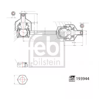 Entretoise/tige, stabilisateur arrière FEBI BILSTEIN