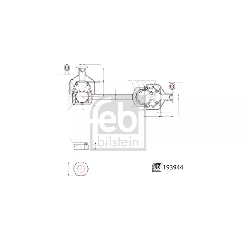Entretoise/tige, stabilisateur arrière FEBI BILSTEIN 193944