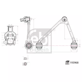 Bras de liaison, suspension de roue avant gauche FEBI BILSTEIN 193968