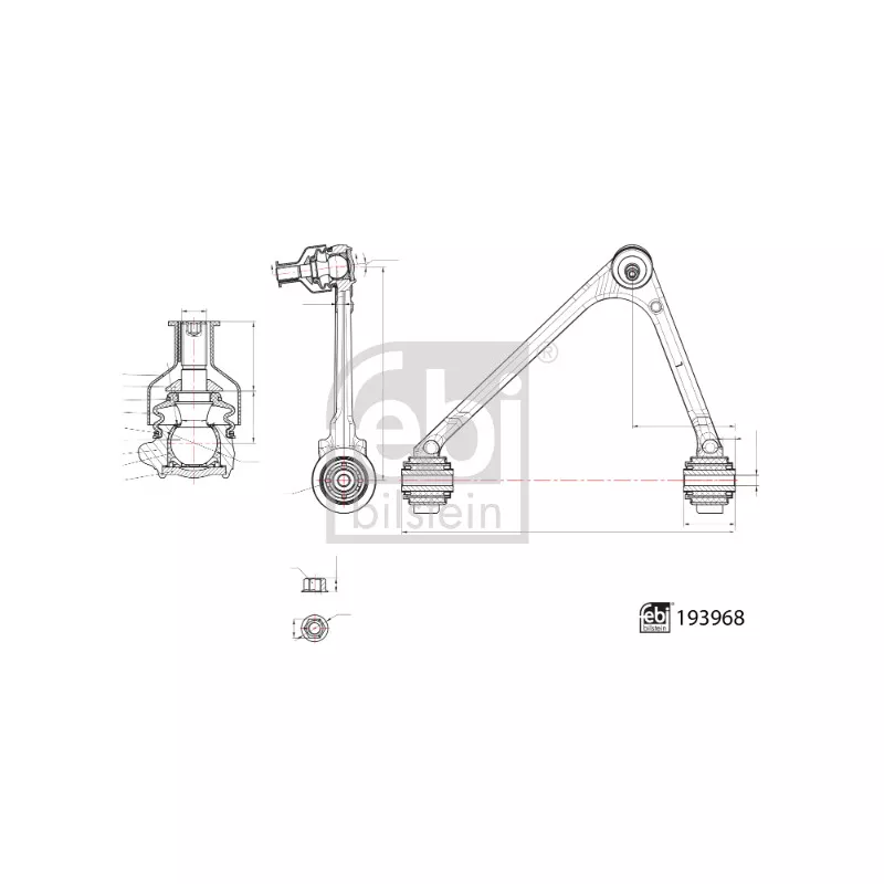 Bras de liaison, suspension de roue avant gauche FEBI BILSTEIN 193968