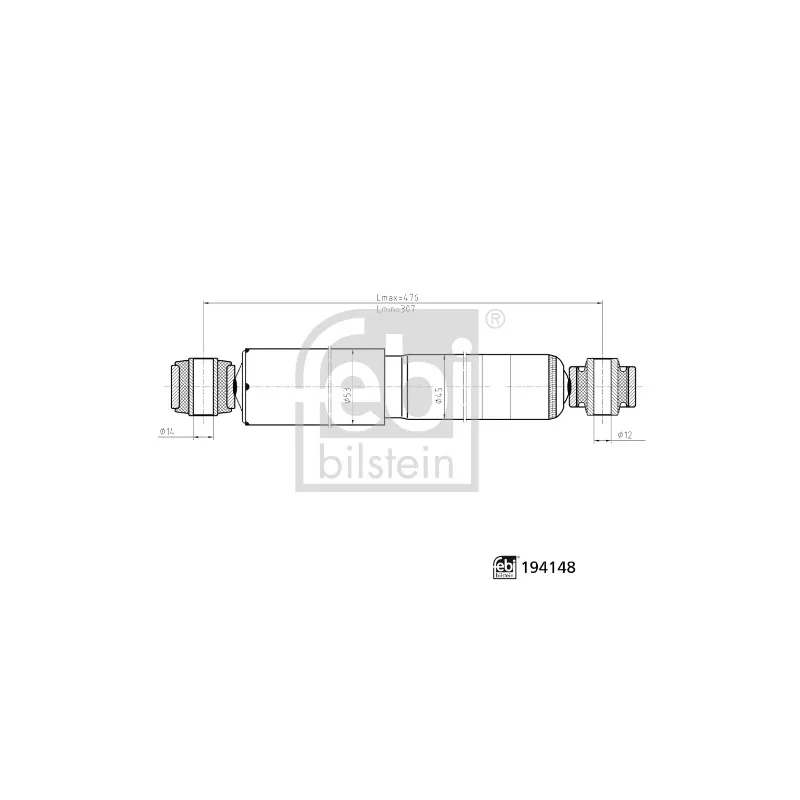Jeu de 2 amortisseurs arrière FEBI BILSTEIN 194148