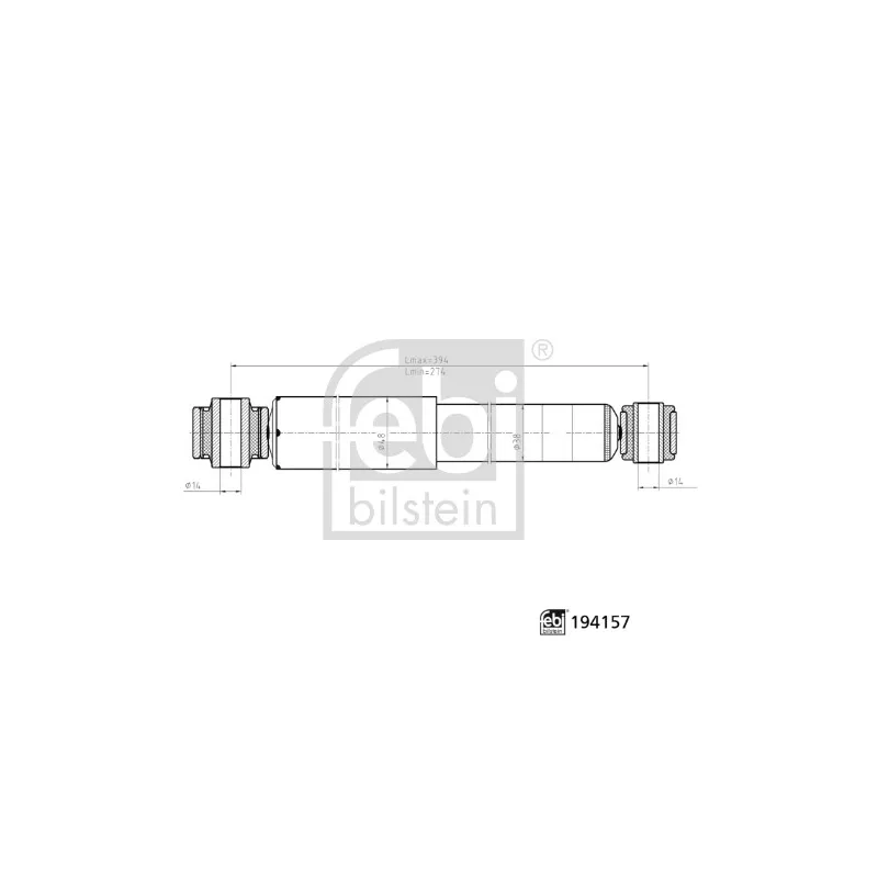 Jeu de 2 amortisseurs arrière FEBI BILSTEIN 194157