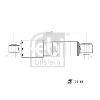 Jeu de 2 amortisseurs arrière FEBI BILSTEIN 194166