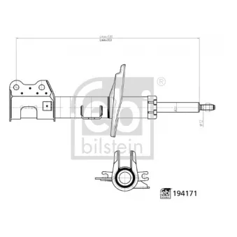 Amortisseur avant gauche FEBI BILSTEIN 194171