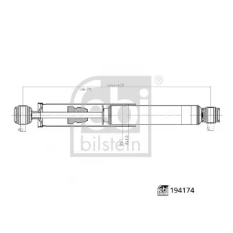 Jeu de 2 amortisseurs arrière FEBI BILSTEIN 194174