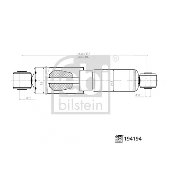 Jeu de 2 amortisseurs arrière FEBI BILSTEIN