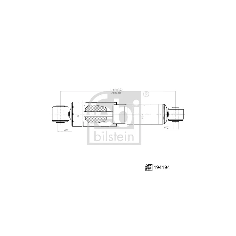 Jeu de 2 amortisseurs arrière FEBI BILSTEIN 194194