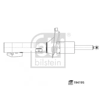 Jeu de 2 amortisseurs avant FEBI BILSTEIN 194195