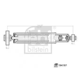 Jeu de 2 amortisseurs arrière FEBI BILSTEIN