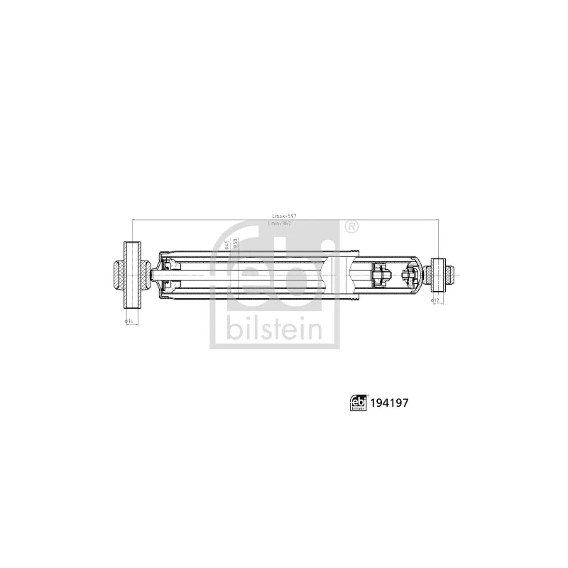Jeu de 2 amortisseurs arrière FEBI BILSTEIN 194197