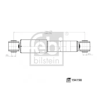 Jeu de 2 amortisseurs arrière FEBI BILSTEIN 194198