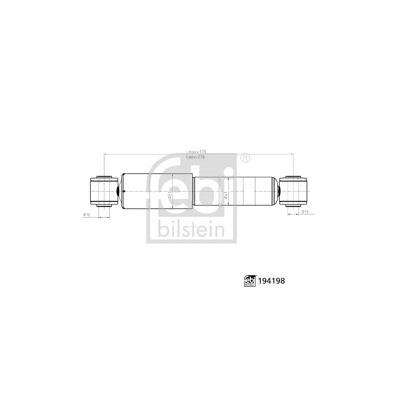 Jeu de 2 amortisseurs arrière FEBI BILSTEIN 194198