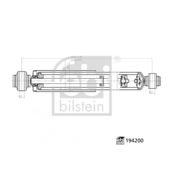 Jeu de 2 amortisseurs arrière FEBI BILSTEIN 194200