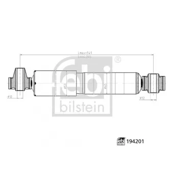 Jeu de 2 amortisseurs arrière FEBI BILSTEIN 194201