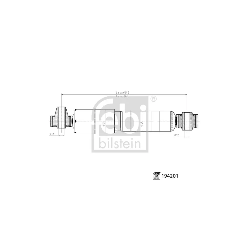 Jeu de 2 amortisseurs arrière FEBI BILSTEIN 194201