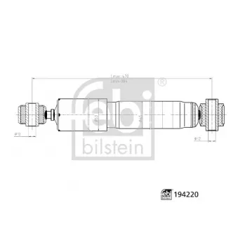 Jeu de 2 amortisseurs arrière FEBI BILSTEIN 194220