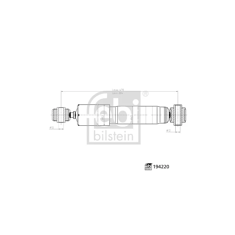 Jeu de 2 amortisseurs arrière FEBI BILSTEIN 194220