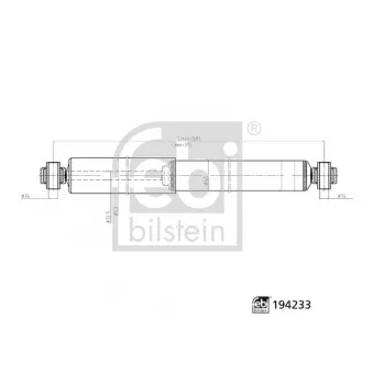 Jeu de 2 amortisseurs arrière FEBI BILSTEIN 194233