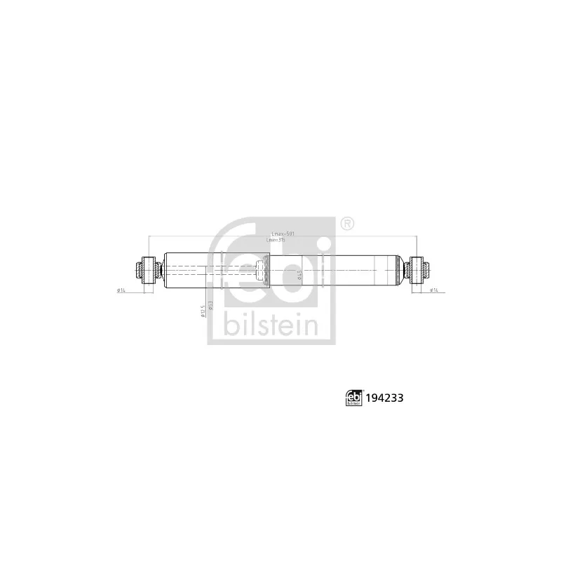 Jeu de 2 amortisseurs arrière FEBI BILSTEIN 194233