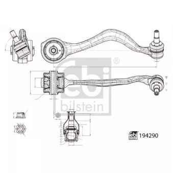 Bras de liaison, suspension de roue avant droit FEBI BILSTEIN