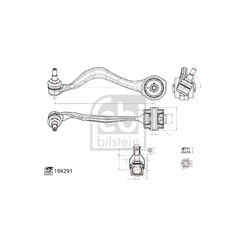 Bras de liaison, suspension de roue avant gauche FEBI BILSTEIN 194291