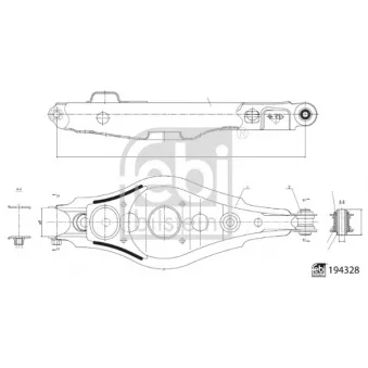 Bras de liaison, suspension de roue arrière droit FEBI BILSTEIN 194328