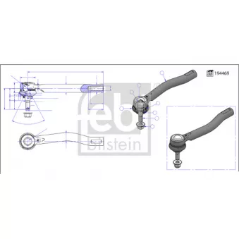 Rotule de barre de connexion avant gauche FEBI BILSTEIN 194469