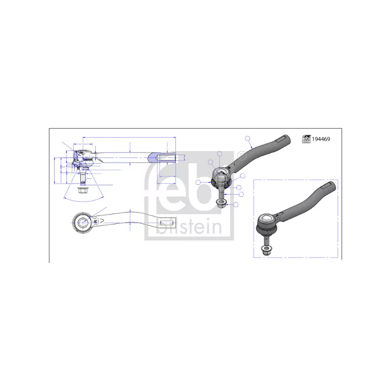 Rotule de barre de connexion avant gauche FEBI BILSTEIN 194469