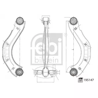 Bras de liaison, suspension de roue arrière gauche FEBI BILSTEIN 195147