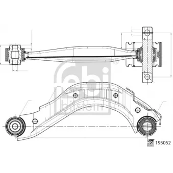 Bras de liaison, suspension de roue arrière droit FEBI BILSTEIN 195148