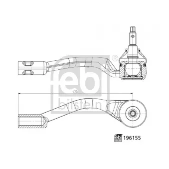 Rotule de barre de connexion avant droit FEBI BILSTEIN