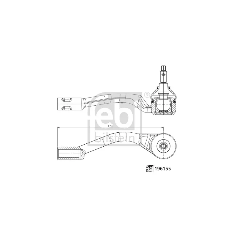 Rotule de barre de connexion avant droit FEBI BILSTEIN 196155