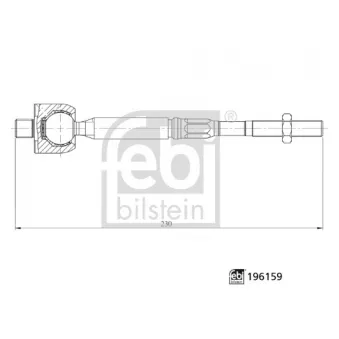 Rotule de direction intérieure, barre de connexion avant FEBI BILSTEIN 196159