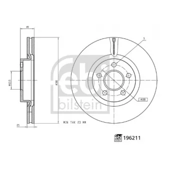 Boulon / Vis, étrier de frein FEBI BILSTEIN 196211