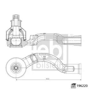 Rotule de barre de connexion avant gauche FEBI BILSTEIN 196220