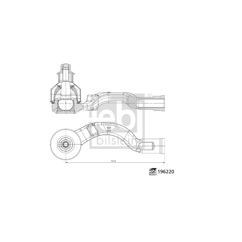 Rotule de barre de connexion avant gauche FEBI BILSTEIN 196220