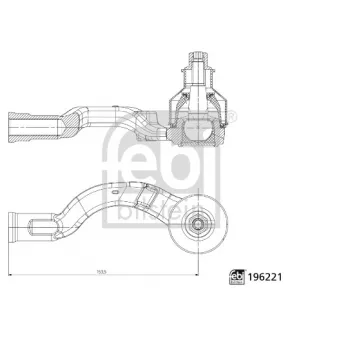 Rotule de barre de connexion avant droit FEBI BILSTEIN 196221