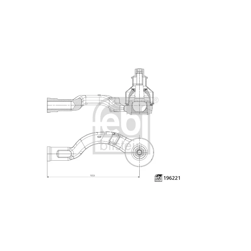Rotule de barre de connexion avant droit FEBI BILSTEIN 196221
