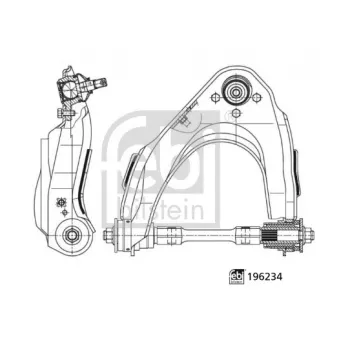 Bras de liaison, suspension de roue avant droit FEBI BILSTEIN 196234