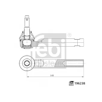 Rotule de barre de connexion avant FEBI BILSTEIN
