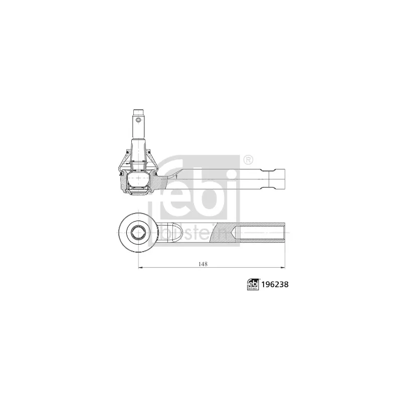 Rotule de barre de connexion avant FEBI BILSTEIN 196238