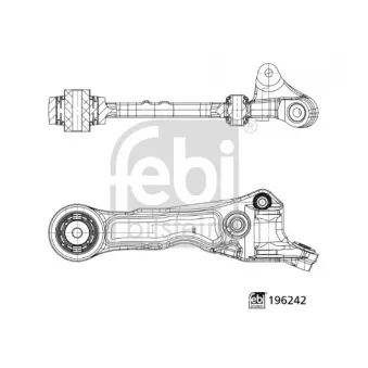 Bras de liaison, suspension de roue avant droit FEBI BILSTEIN 196242