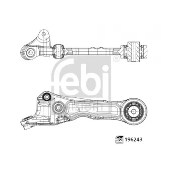 Bras de liaison, suspension de roue avant gauche FEBI BILSTEIN 196243