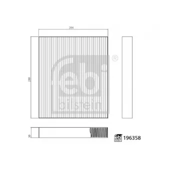 Filtre, air de l'habitacle FEBI BILSTEIN 196358