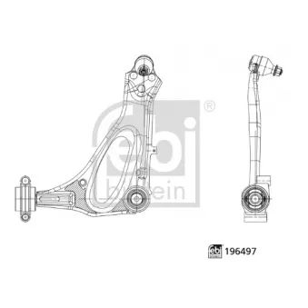 Bras de liaison, suspension de roue avant gauche FEBI BILSTEIN 196497