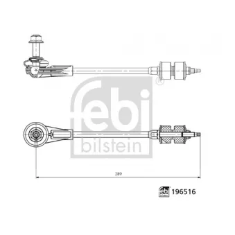 Entretoise/tige, stabilisateur arrière FEBI BILSTEIN 196516
